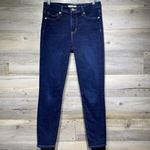 Revtown Jeans Size 28R W28 L27 Ankle Skinny Mid-Rise Dark Blue Wash Stretch